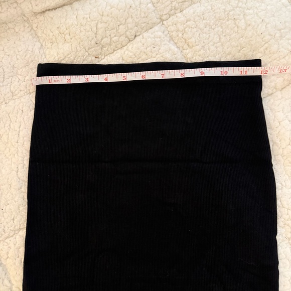 Essentials Black Ribbed Knit Top with SWS Tag - Picture 5 of 8